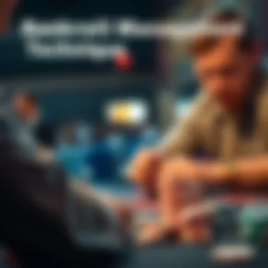 Bankroll Management Techniques in Poker Conceptual image showing bankroll management techniques for poker players