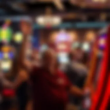 Celebrating Wins on Aristocrat Slots A collection of successful players enjoying their winnings at Aristocrat slot machines.