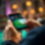 A user engaging with a poker app interface on an iPhone screen