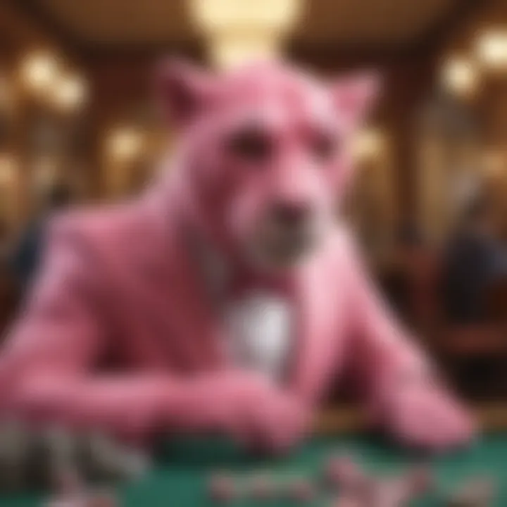 Graphic depicting betting strategies for Pink Panther slot