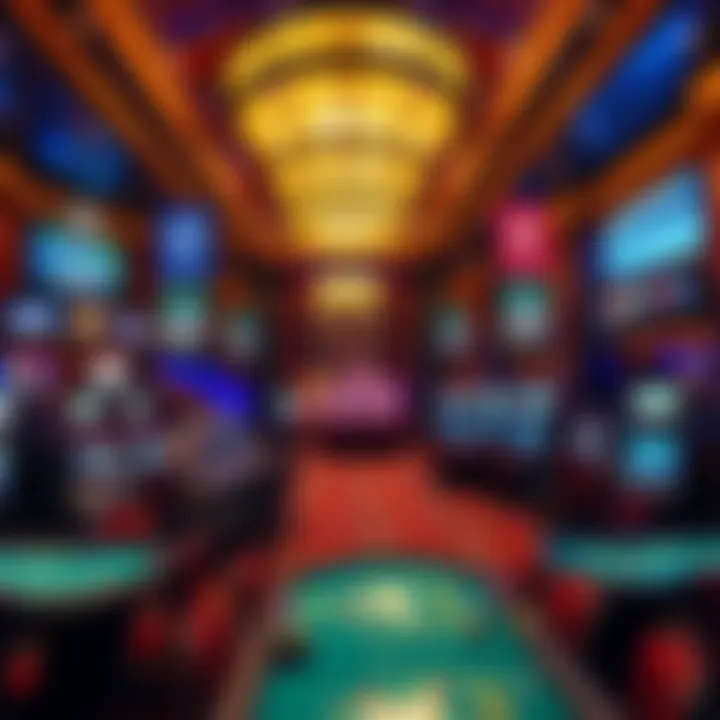 Inside the Elegant Atmosphere of Cash and Creek Casino Luxurious interior of Cash and Creek Casino showcasing gaming tables and vibrant ambiance