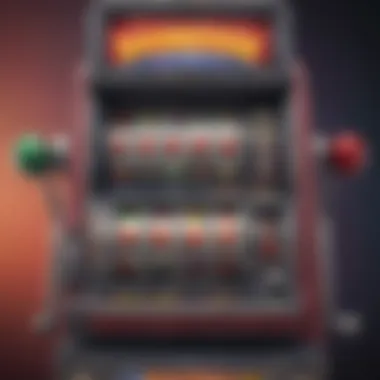Slot Machine Greeting Card for Enthusiasts Colorful slot machine-themed greeting card