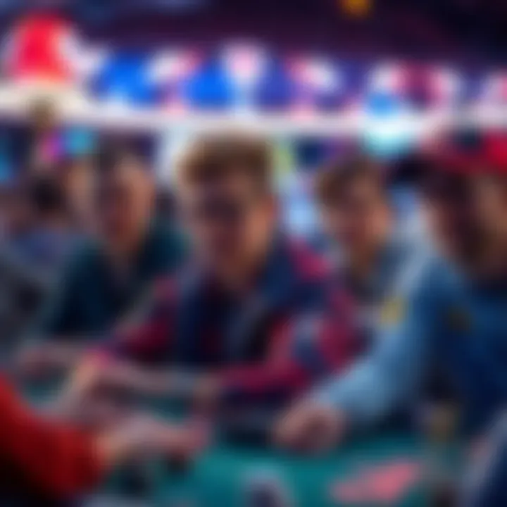 Diverse Player Demographics in Online Gaming A vibrant depiction of diverse player demographics engaged in online gaming