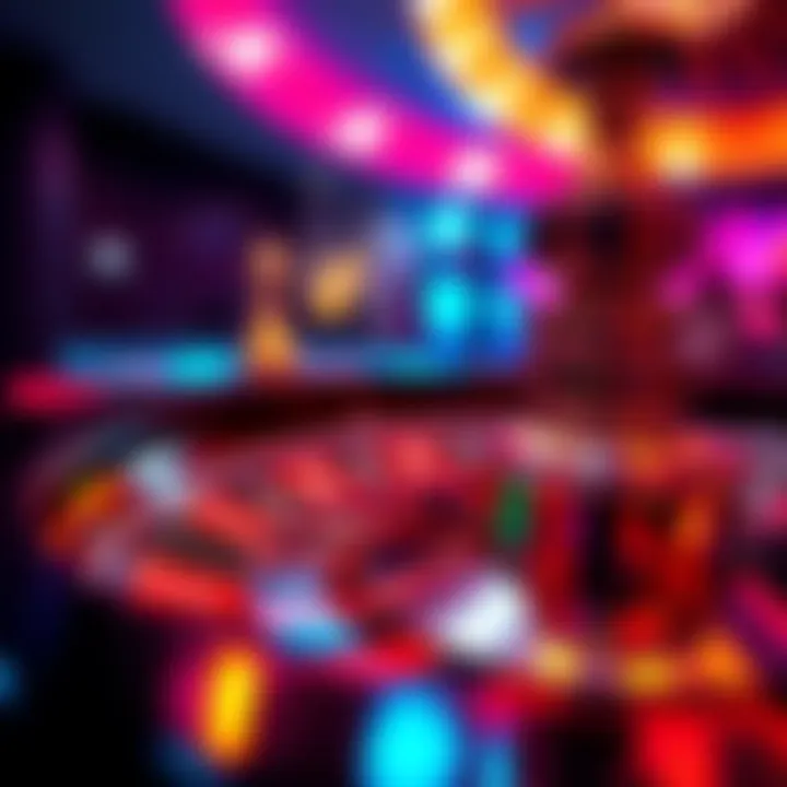 Vibrant Roulette Wheel in Action An elegant roulette wheel in motion with vibrant colors