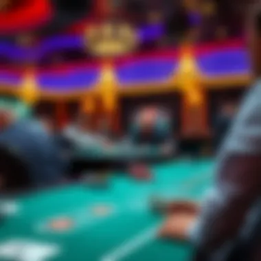 Interactive Live Dealer Experience Virtual gaming table showcasing live dealer interaction