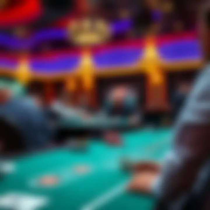 Interactive Live Dealer Experience Virtual gaming table showcasing live dealer interaction