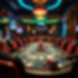 An engaging live dealer poker table setup