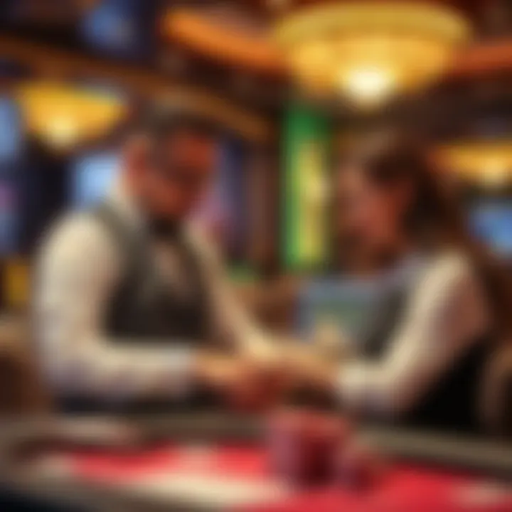 Personalized Member Service A personalized service experience with a casino host assisting a member