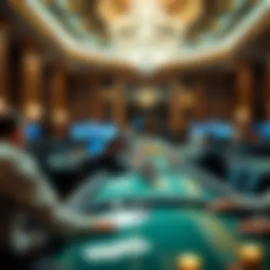 VIP Event Experience An elegant casino setting highlighting VIP events for members