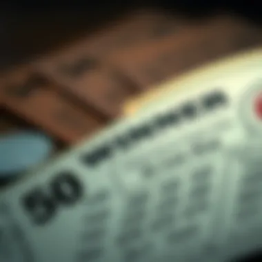 Winning Ticket Highlighting Success A close-up shot of a winning lottery ticket