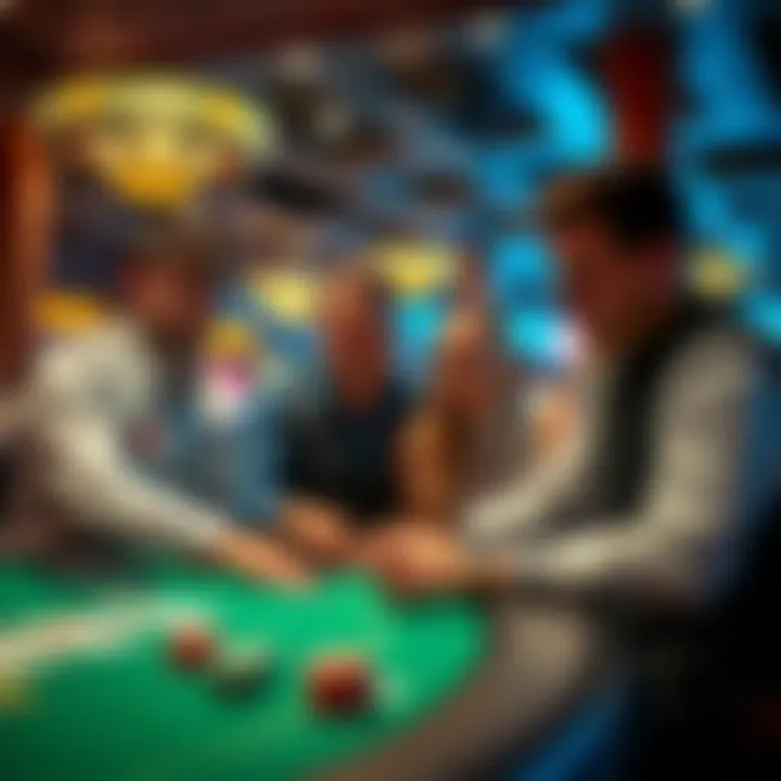 Collaboration in a Casino Career Team of professionals collaborating in a lively casino setting