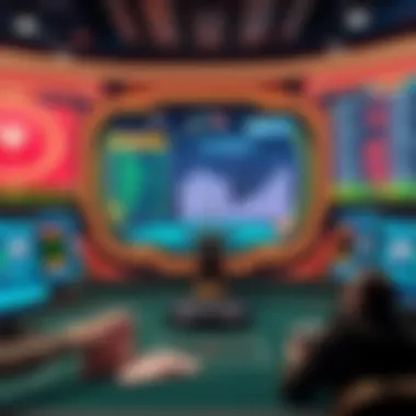 High-tech interface of a casino simulation platform