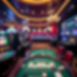 Virtual casino environment showcasing diverse game options