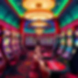 A vibrant casino interior showcasing a variety of gaming options