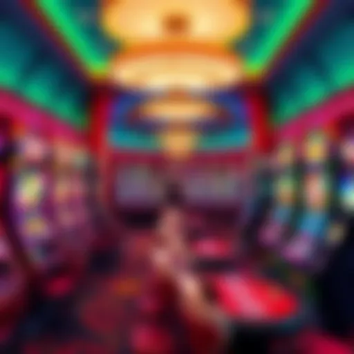 A vibrant casino interior showcasing a variety of gaming options