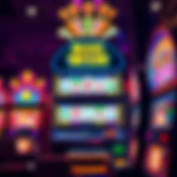 Colorful big win slot machine display