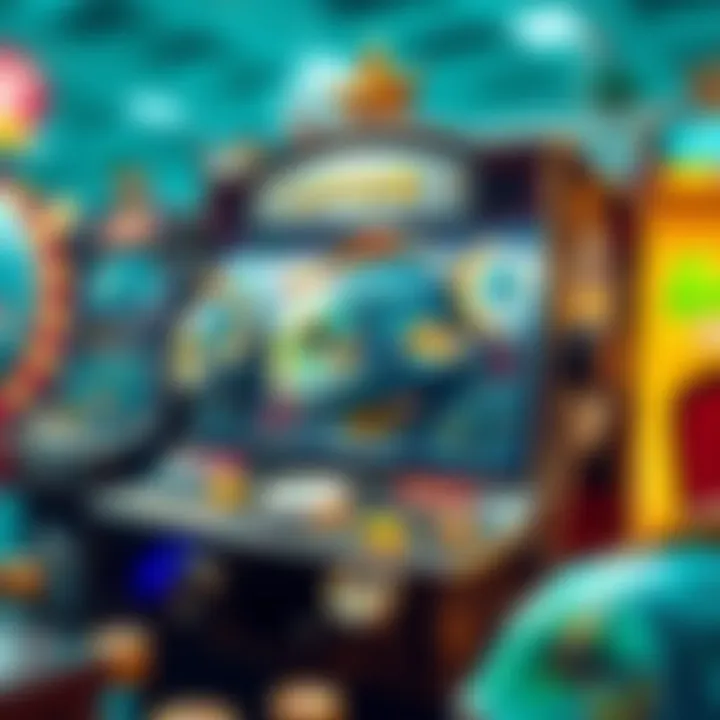 Fish-Themed Slot Machine Illustration of a slot machine with fish-themed symbols