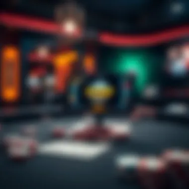 WSOP App Interface on a Poker Table A poker table showcasing the WSOP app interface