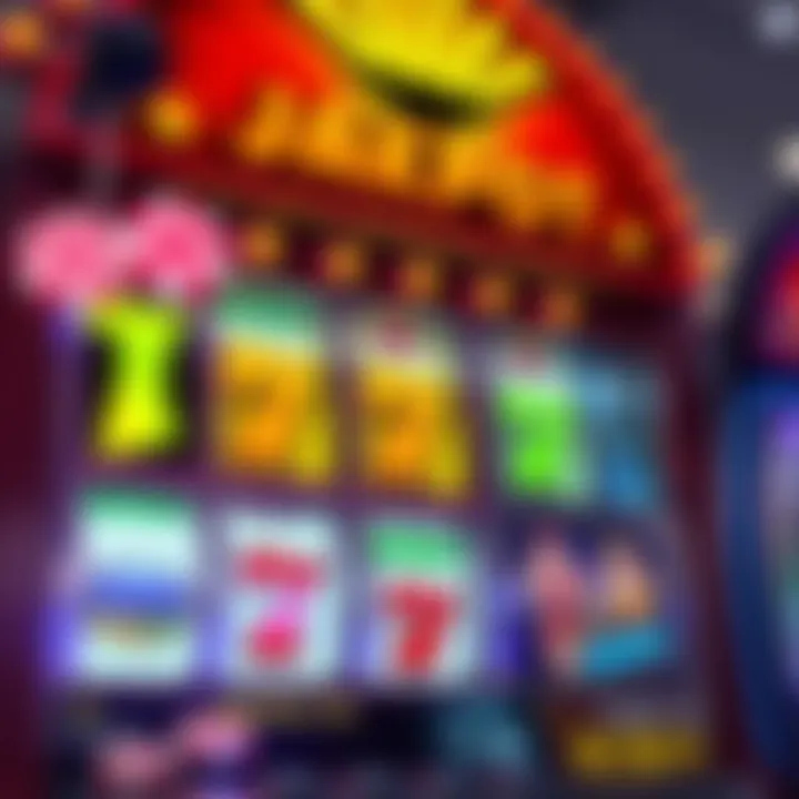 Colorful Jackpot Slot Machine Display