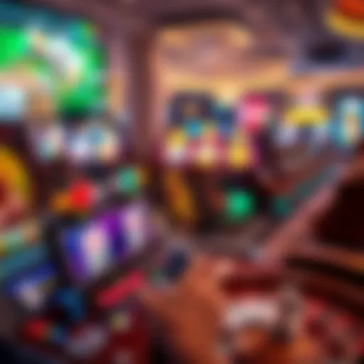 Virtual casino gaming interface showcasing a variety of games