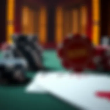 Symbols of Poker: Risk and Reward Illustration of poker chips and cards symbolizing risk and reward