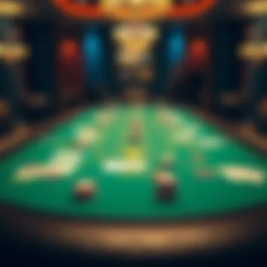Strategic Poker Table Overview A strategic poker table layout with chips and cards