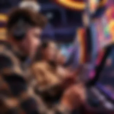 Engaging players enjoying free slot games on their devices.