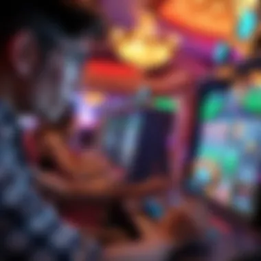 Interactive Gaming Experience A player engaging with an online slot game