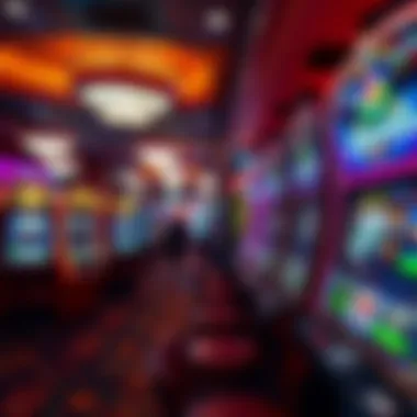 Vibrant casino gaming floor showcasing free slot machines.