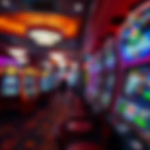 Vibrant casino gaming floor showcasing free slot machines.