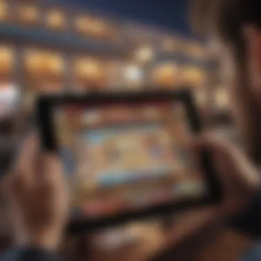 Engaging with Free Slots on Tablet A player enjoying free slots on a tablet device