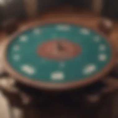 Three Card Poker Table Setup A captivating table setup for three card poker gameplay