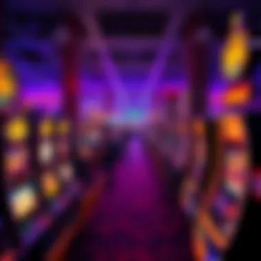 Exciting Gaming Floor A bustling gaming floor filled with various slot machines
