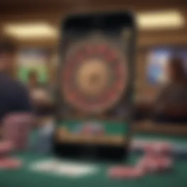 Mobile Gambling Applications Diverse mobile gambling applications on smartphones