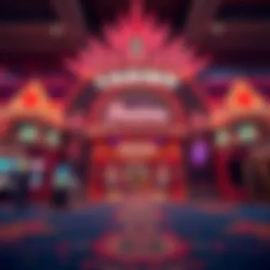 Entrance of an Indian Casino The vibrant entrance of an Indian casino