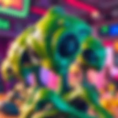 Moolah Alien Characters A vibrant depiction of the Moolah aliens in the game