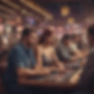 Community Interaction in Slots Gaming A community of players enjoying slots in a lively environment