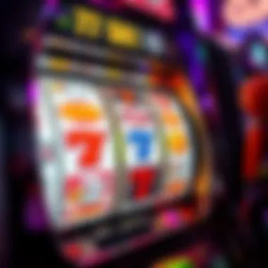 Close-up of a penny slot machine showcasing intricate designs and game symbols.