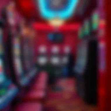 A cozy corner of a Las Vegas casino filled with penny slot machines, inviting players.