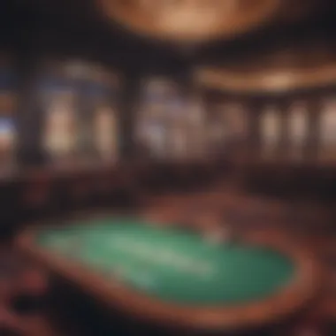 Vibrant Gaming Area with Modern Decor Interior design showcasing vibrant gaming tables and modern decor