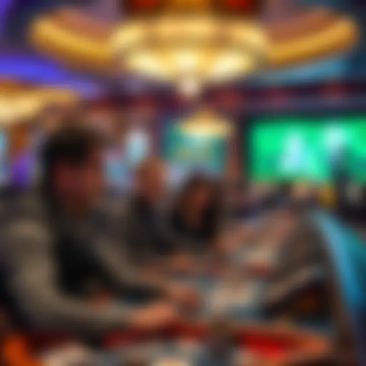 Casino gaming table with players enjoying their experience