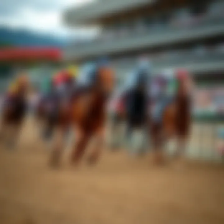 Thrilling Horse Racing at Mohegan Sun Pocono Downs Horses racing on the track at Mohegan Sun Pocono Downs