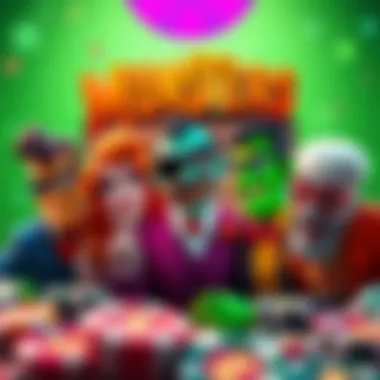 Munsters Slots Characters Colorful representation of Munsters slots featuring iconic characters