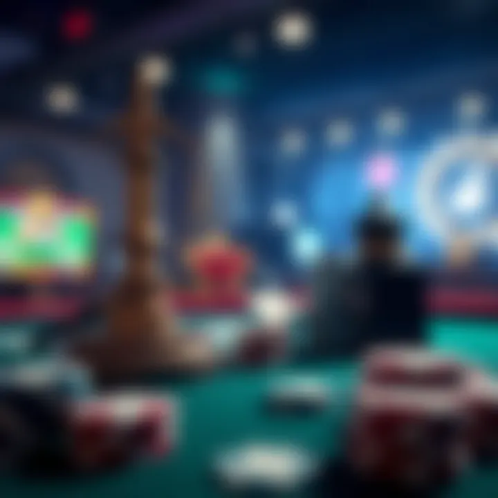 Illustration depicting the legal framework of online gambling