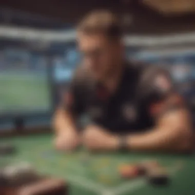Navigating the NFL Betting Experience User navigating through an NFL betting app