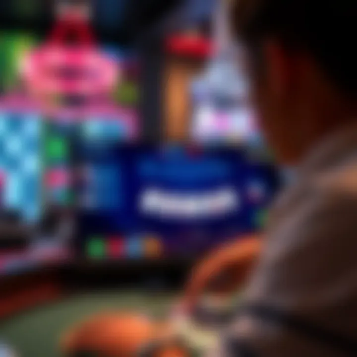 User interface of an online blackjack platform