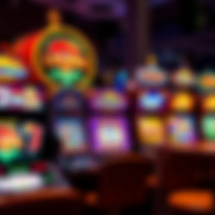 Diverse Slot Machine Themes A detailed view of various slot machines with enticing themes and bonuses.