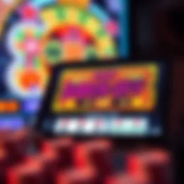 Vibrant Online Scratch Off Ticket Colorful online scratch off ticket displayed on a digital screen