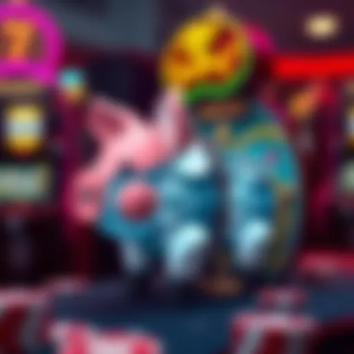 A detailed illustration of a piggy jackpot mechanism