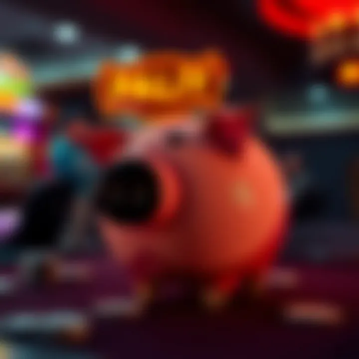 Graphical representation of statistical probabilities in piggy jackpots